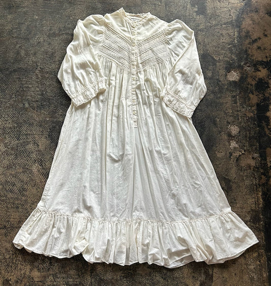 White 3/4 Sleeve Nightgown