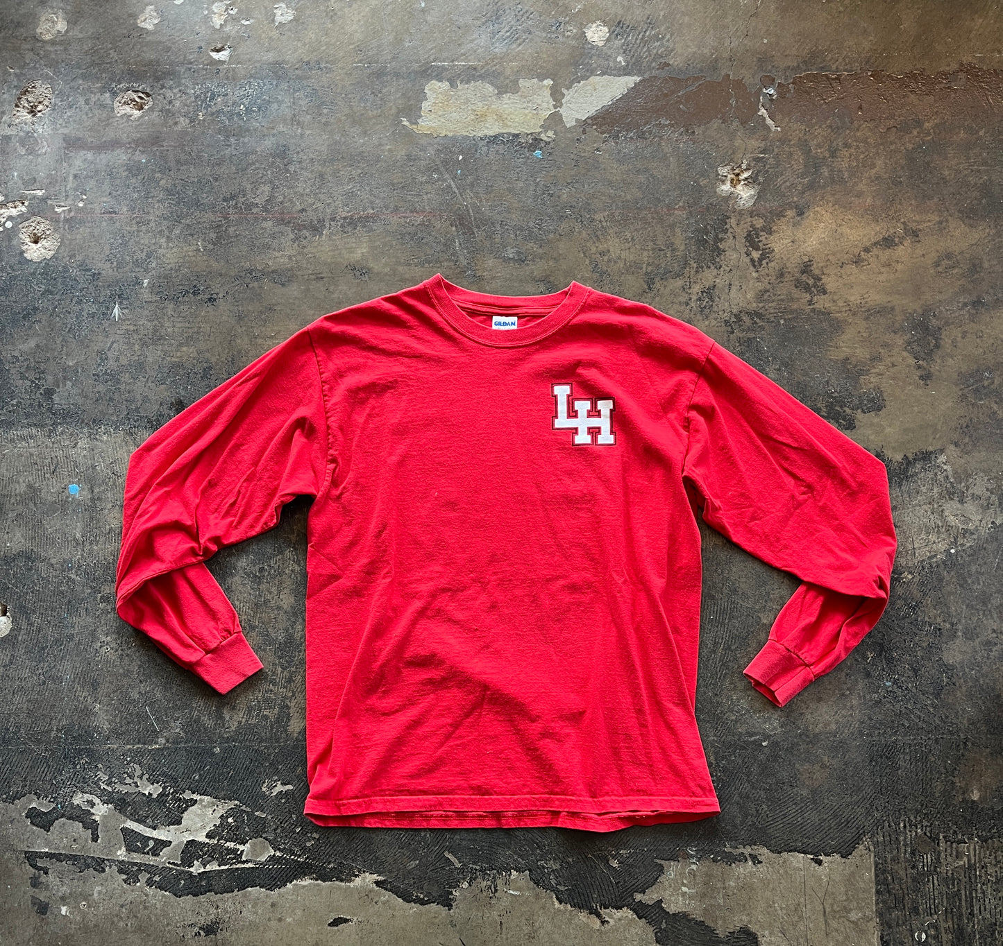 Lake Highlands Wildcat Basketball Red Long Sleeve Tee