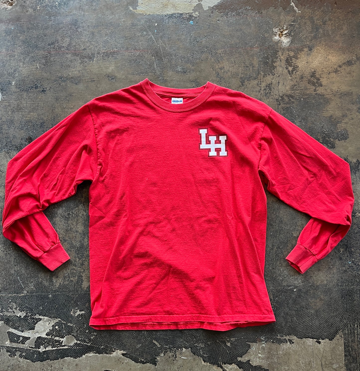 Lake Highlands Wildcat Basketball Red Long Sleeve Tee