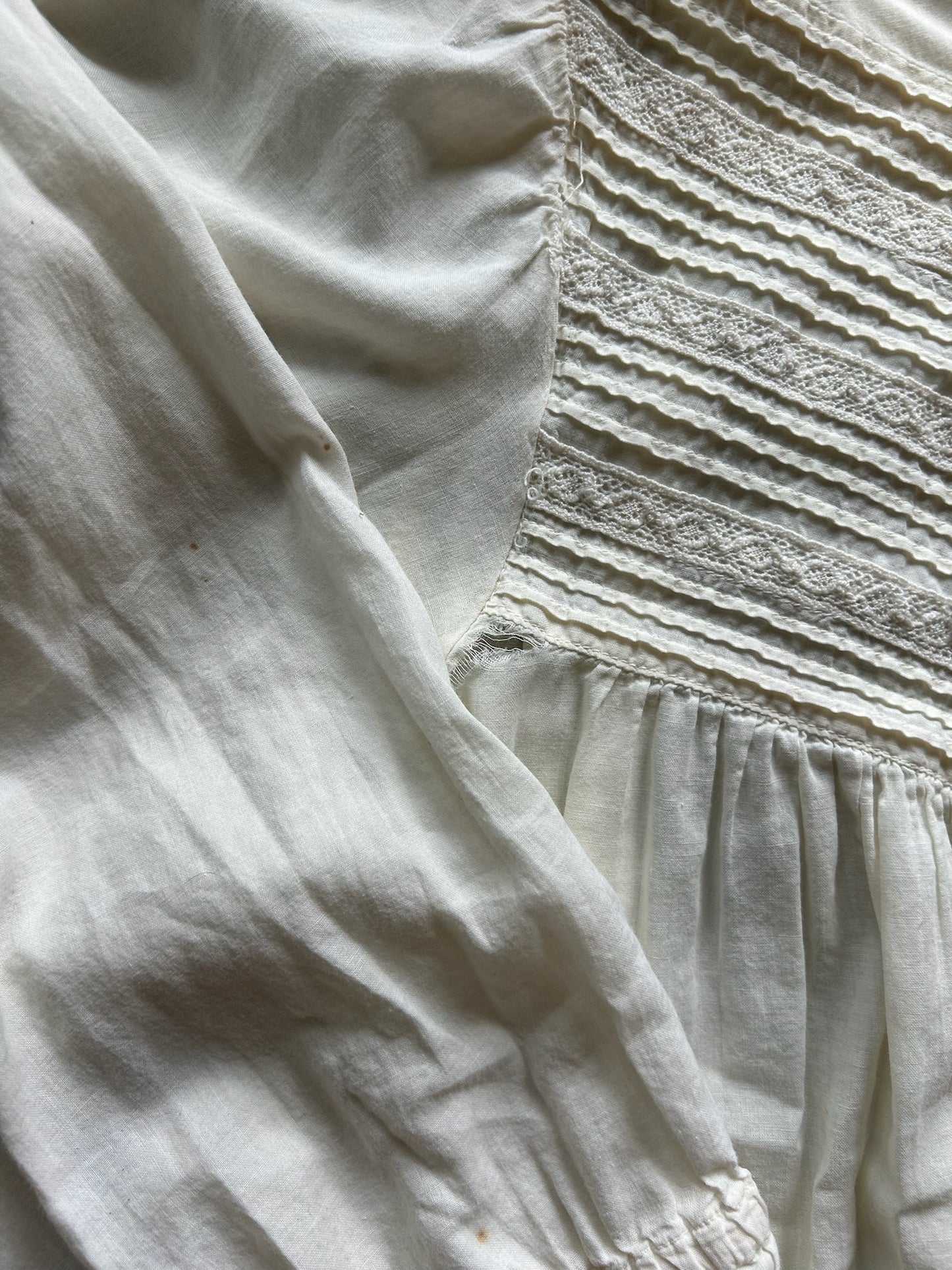 White 3/4 Sleeve Nightgown