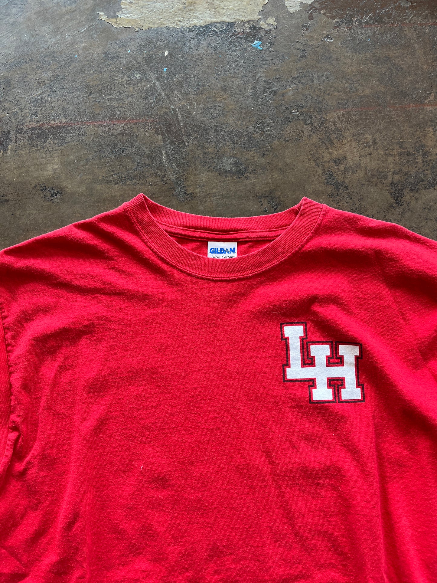 Lake Highlands Wildcat Basketball Red Long Sleeve Tee