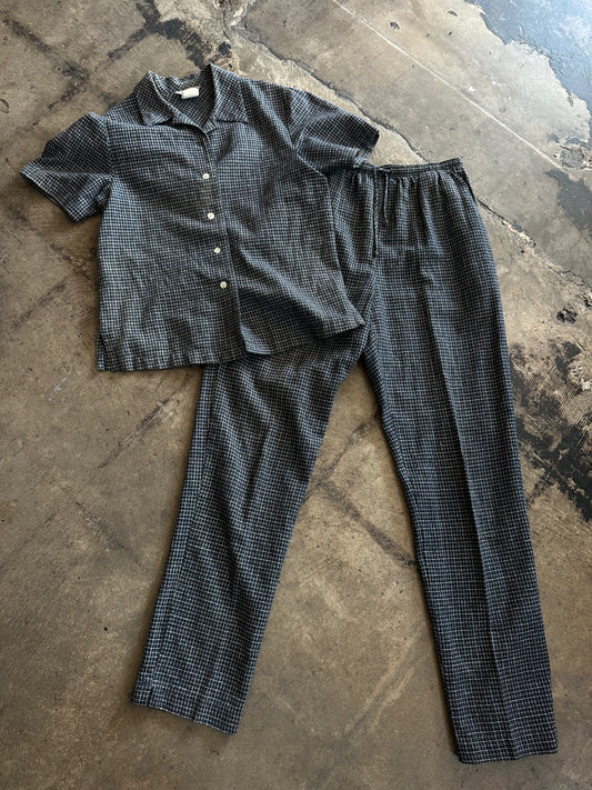 Navy Plaid Set