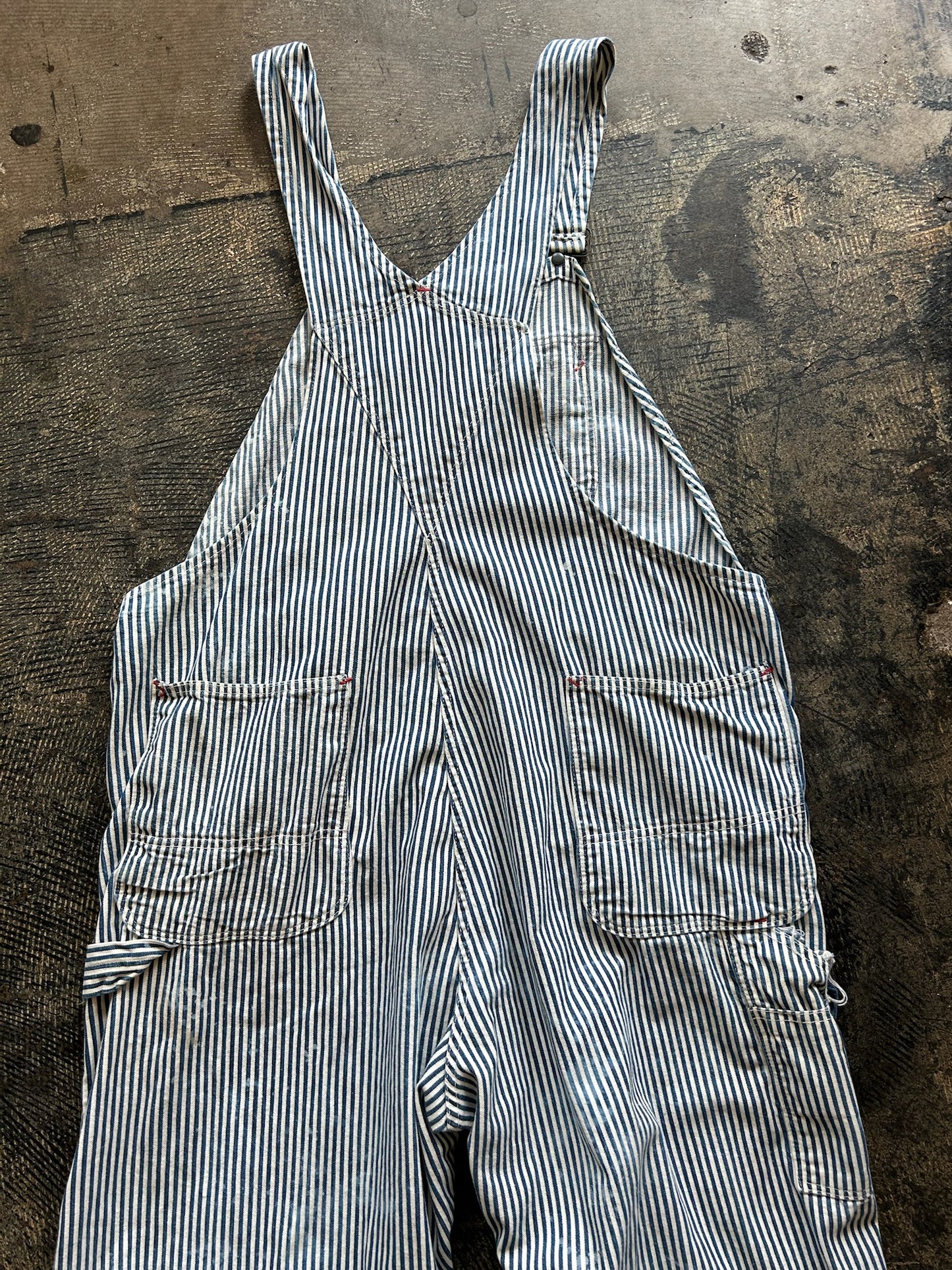 Red Ball Painter Striped Overalls