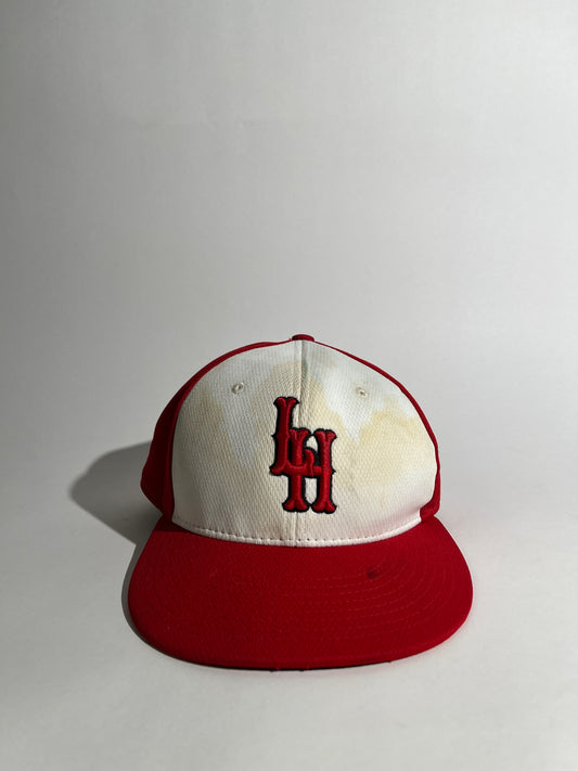 White + Red LH Fitted Hat