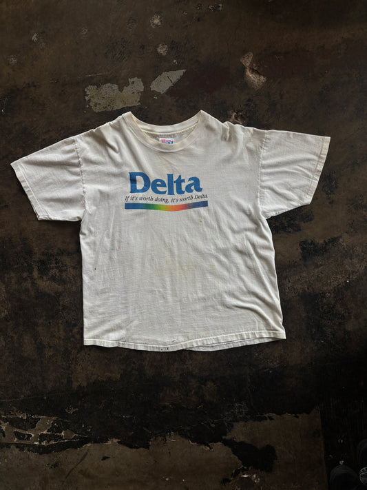 White Delta Tee