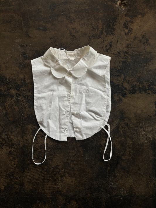 White COS Layering Scallop Edge Collar