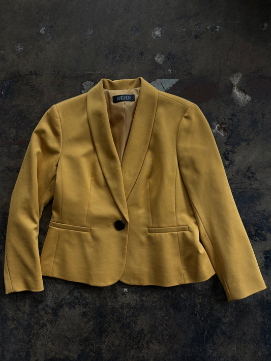 Mustard Kasper One Button Blazer