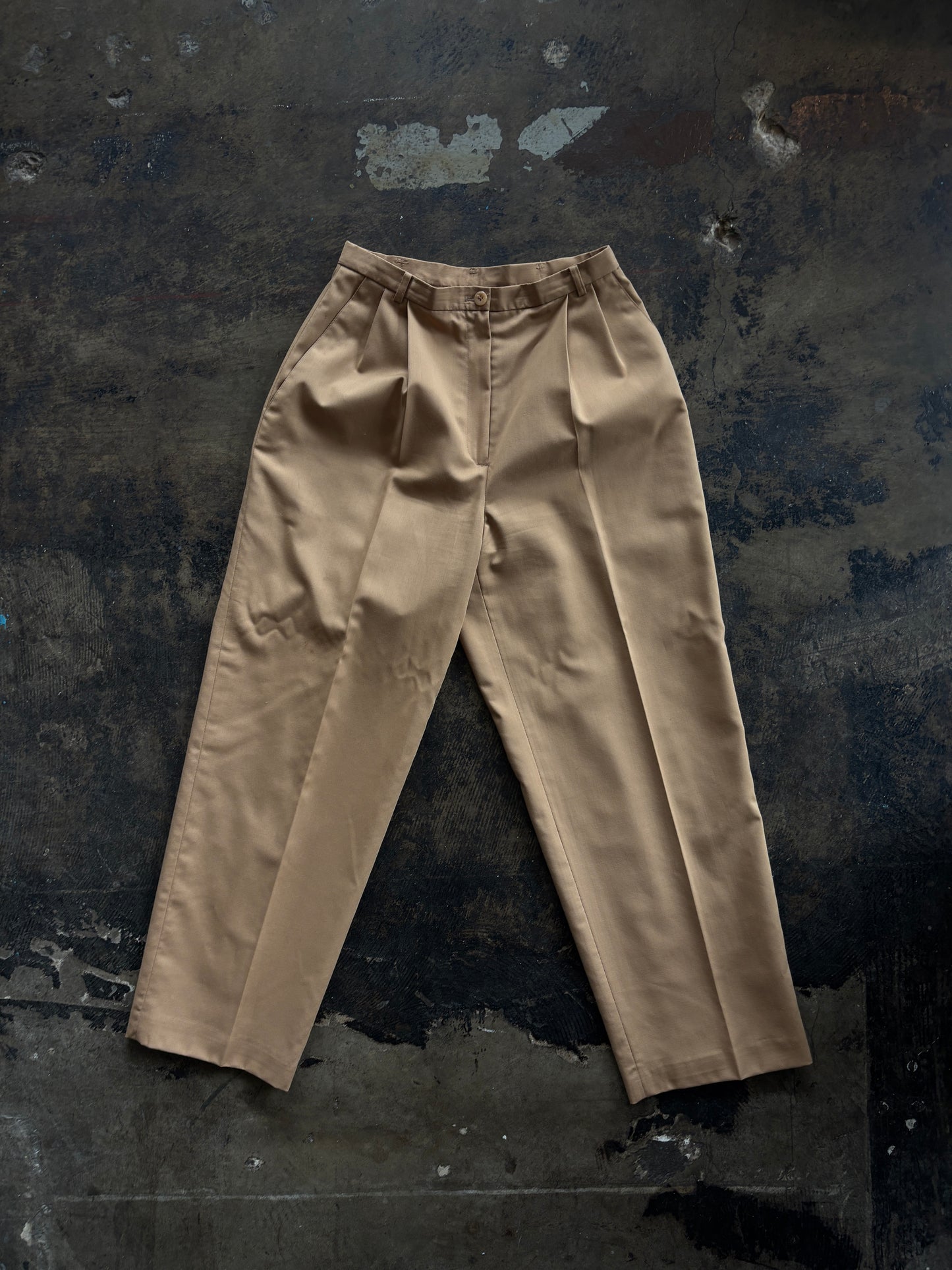 Camel Pleated Slacks