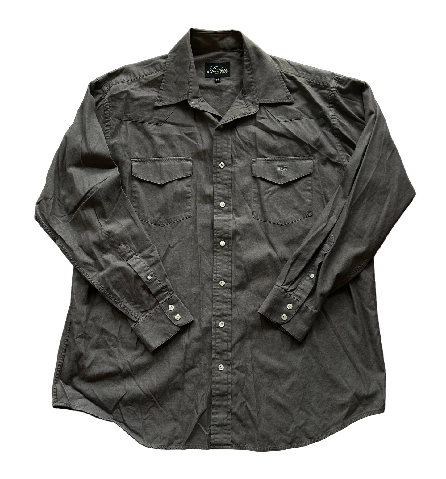 Gray Lucchese Classics Button Up