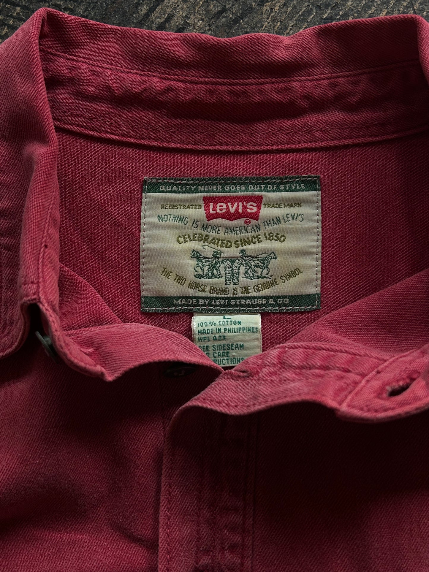 Red Levi's Button Up