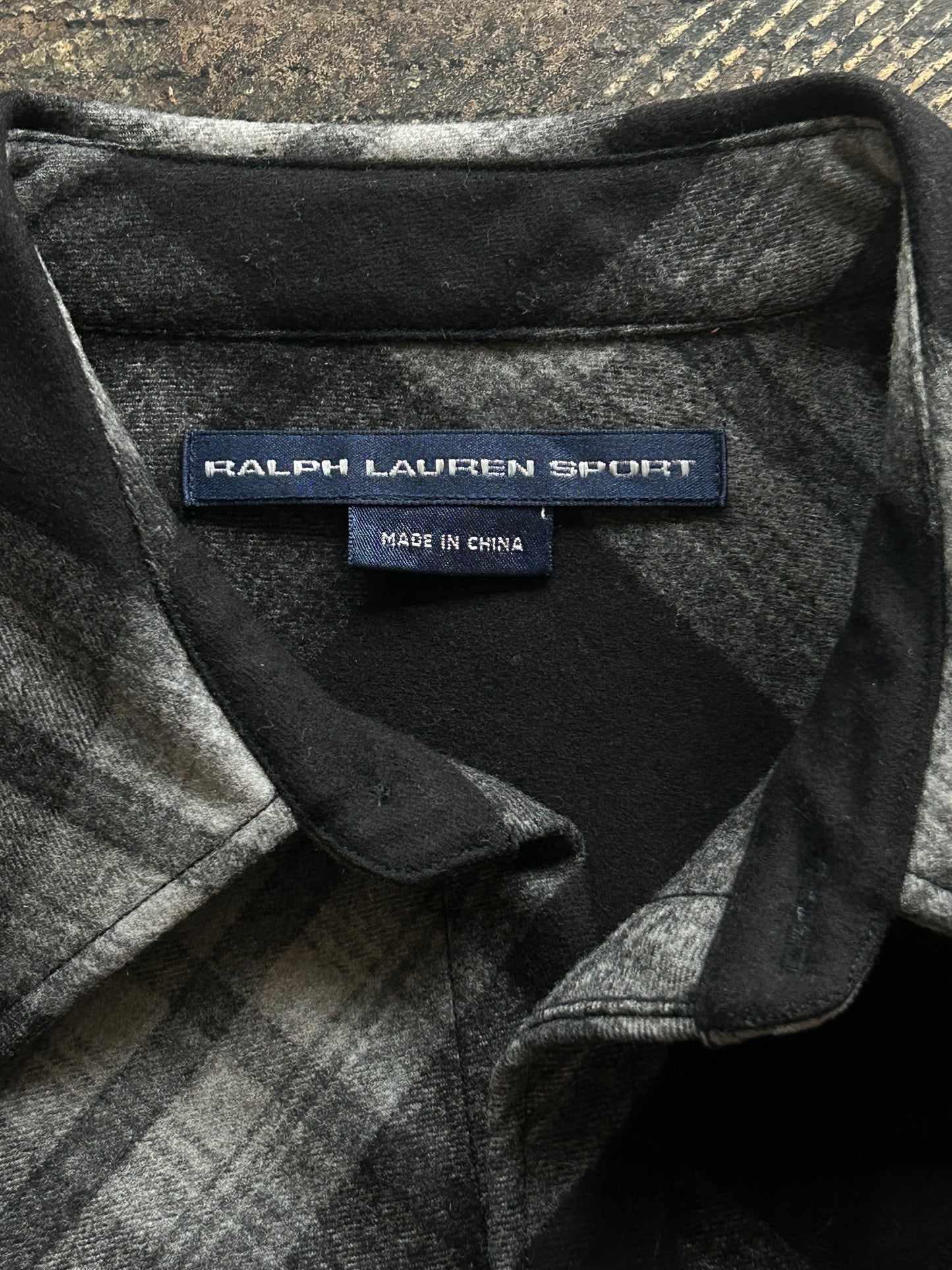 Black + Gray Plaid Ralph Lauren Sport Button Up