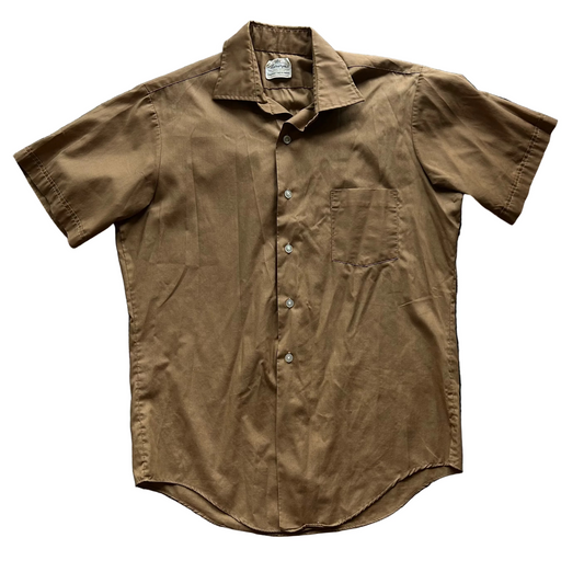 Tobacco Short Sleeve Button Up