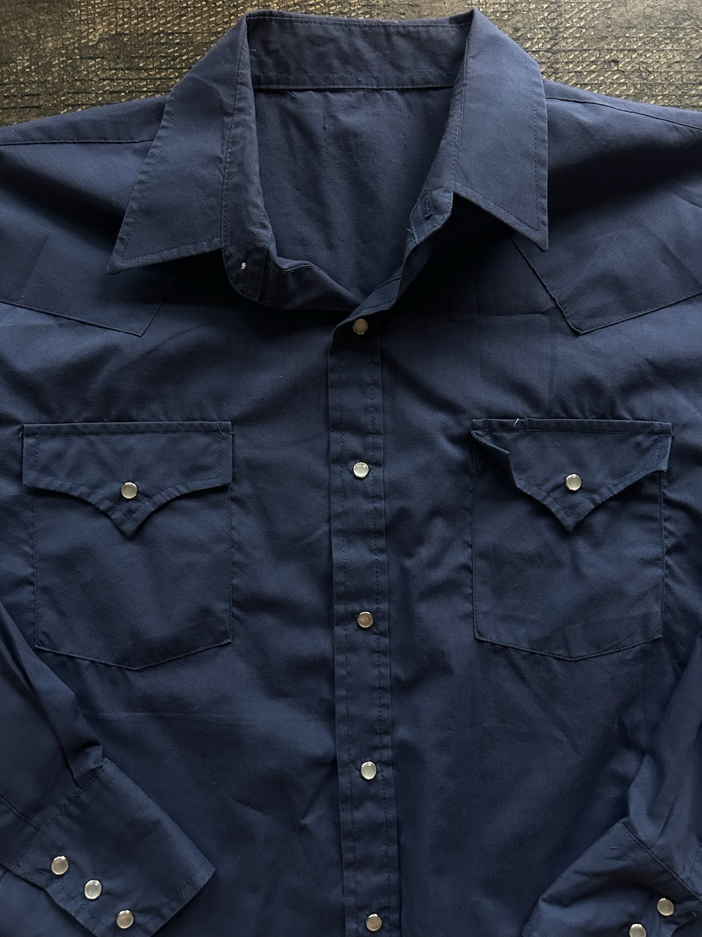 Navy Western Pearl Snap