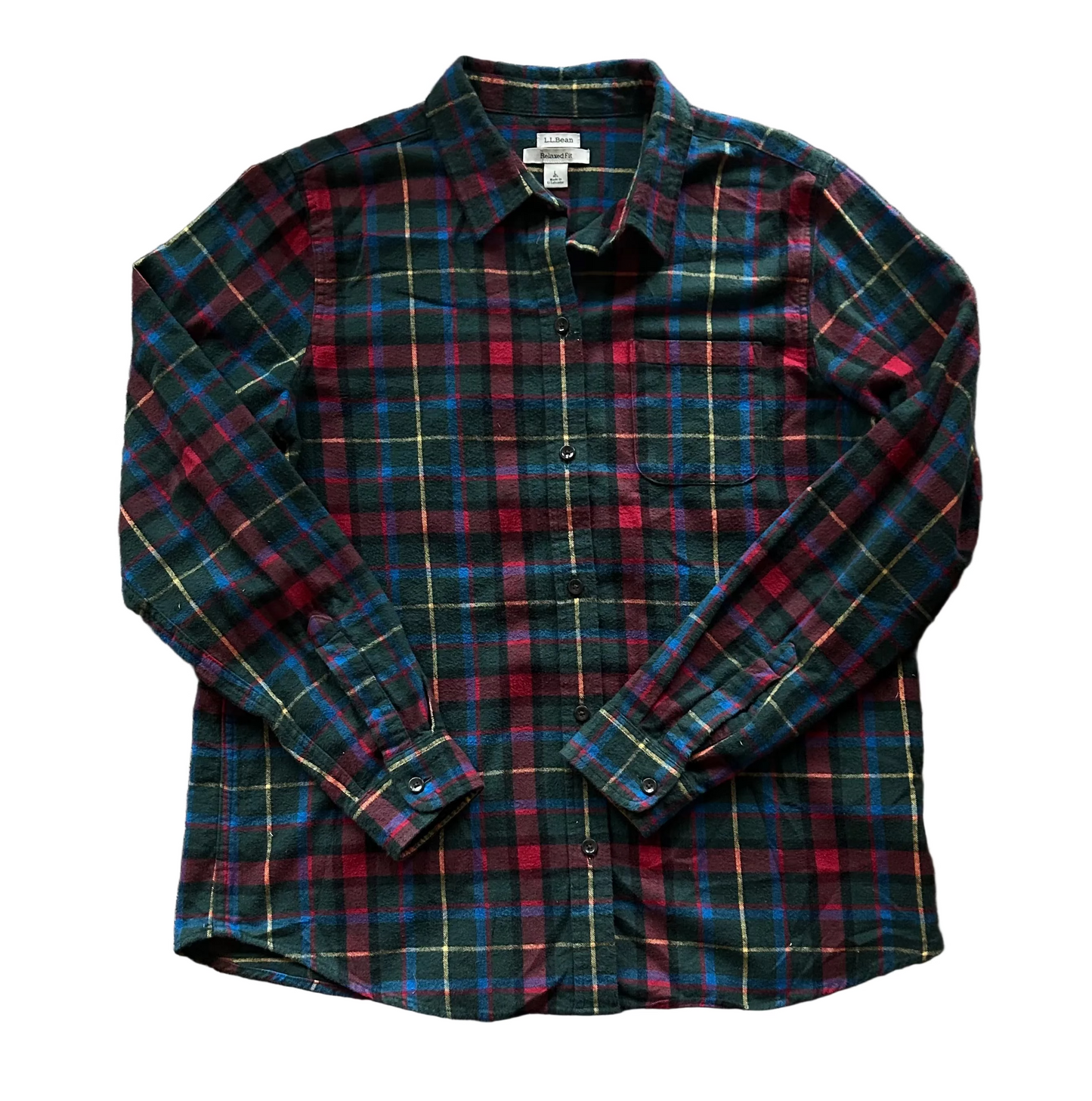 Primary Color Plaid Flannel L.L. Bean