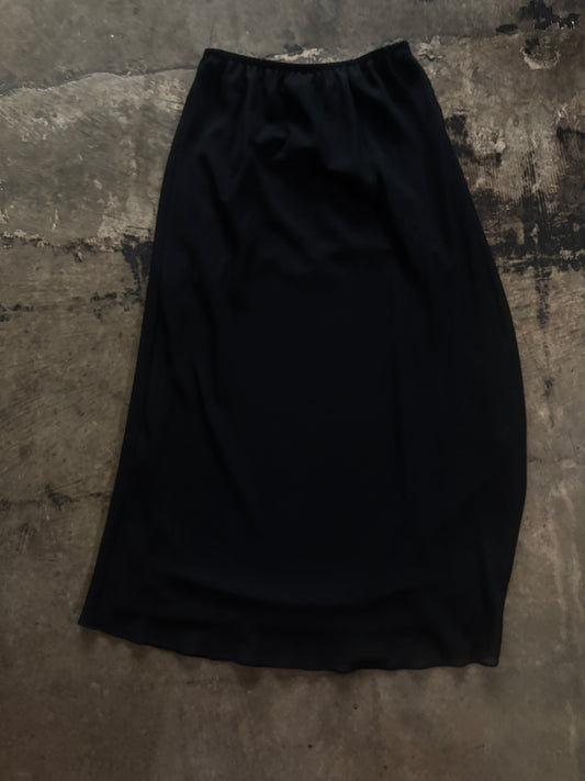 MSK 90s Black Layered Maxi Skirt
