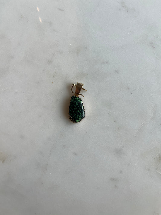 Turquoise + Gold Pendant