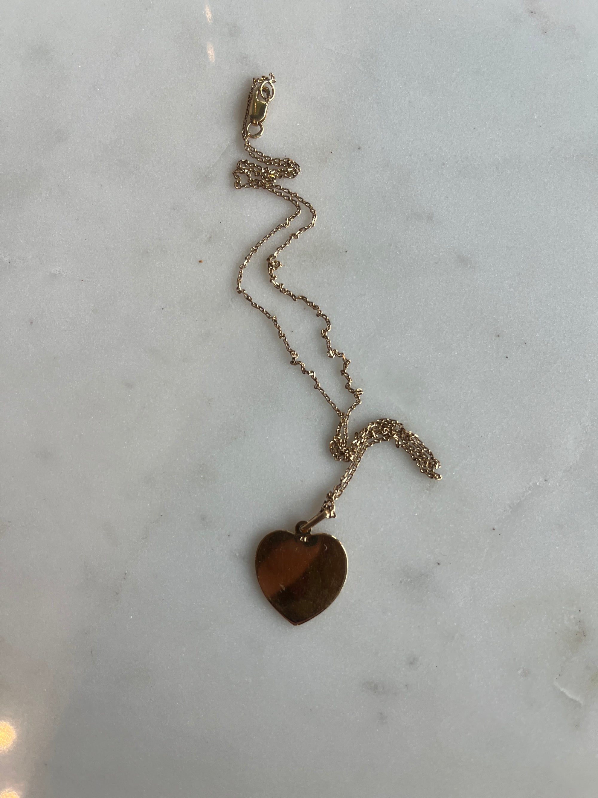 Hebrew Heart Pendant + Chain
