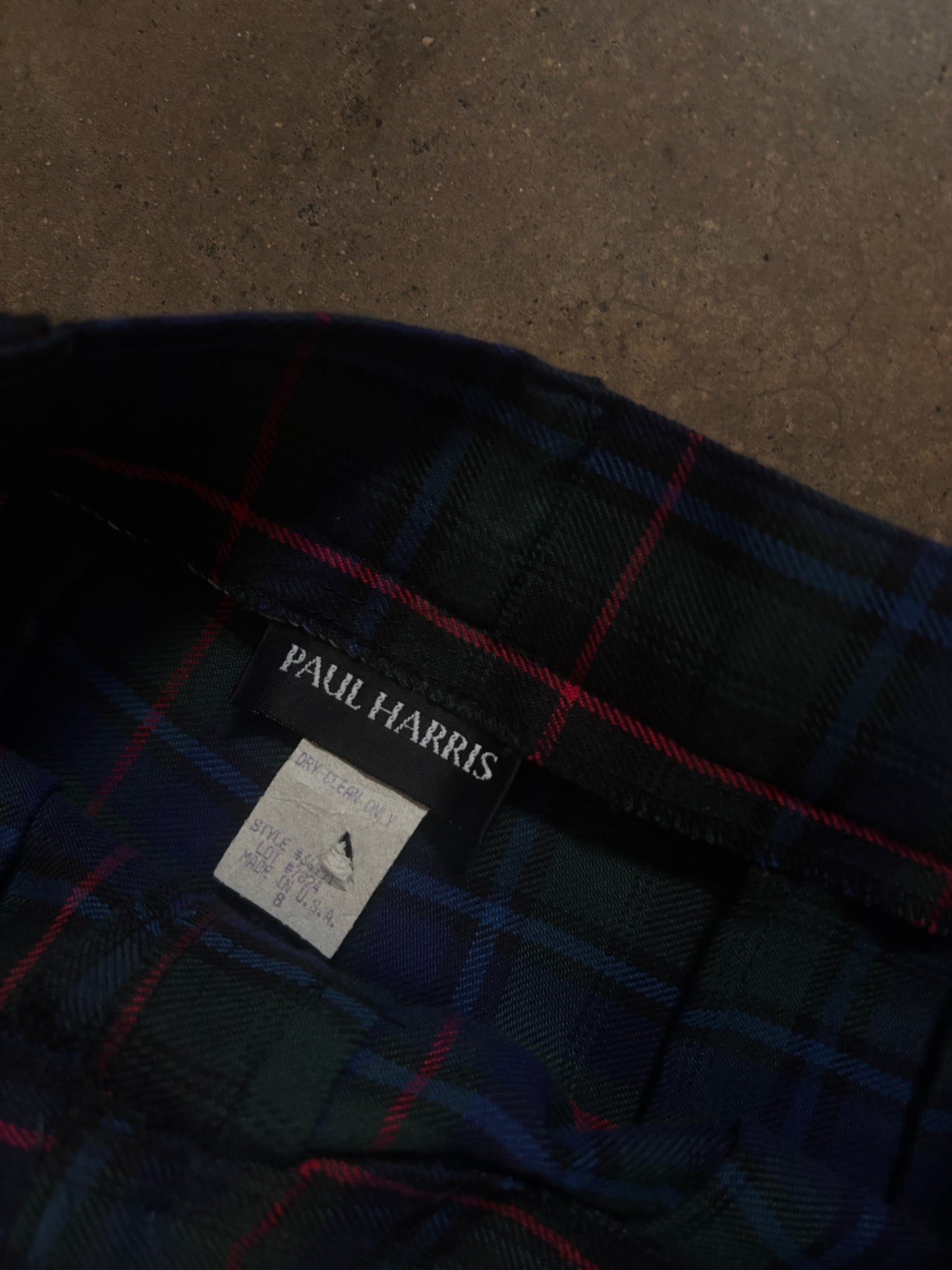 Paul Harris Plaid High Waist Shorts