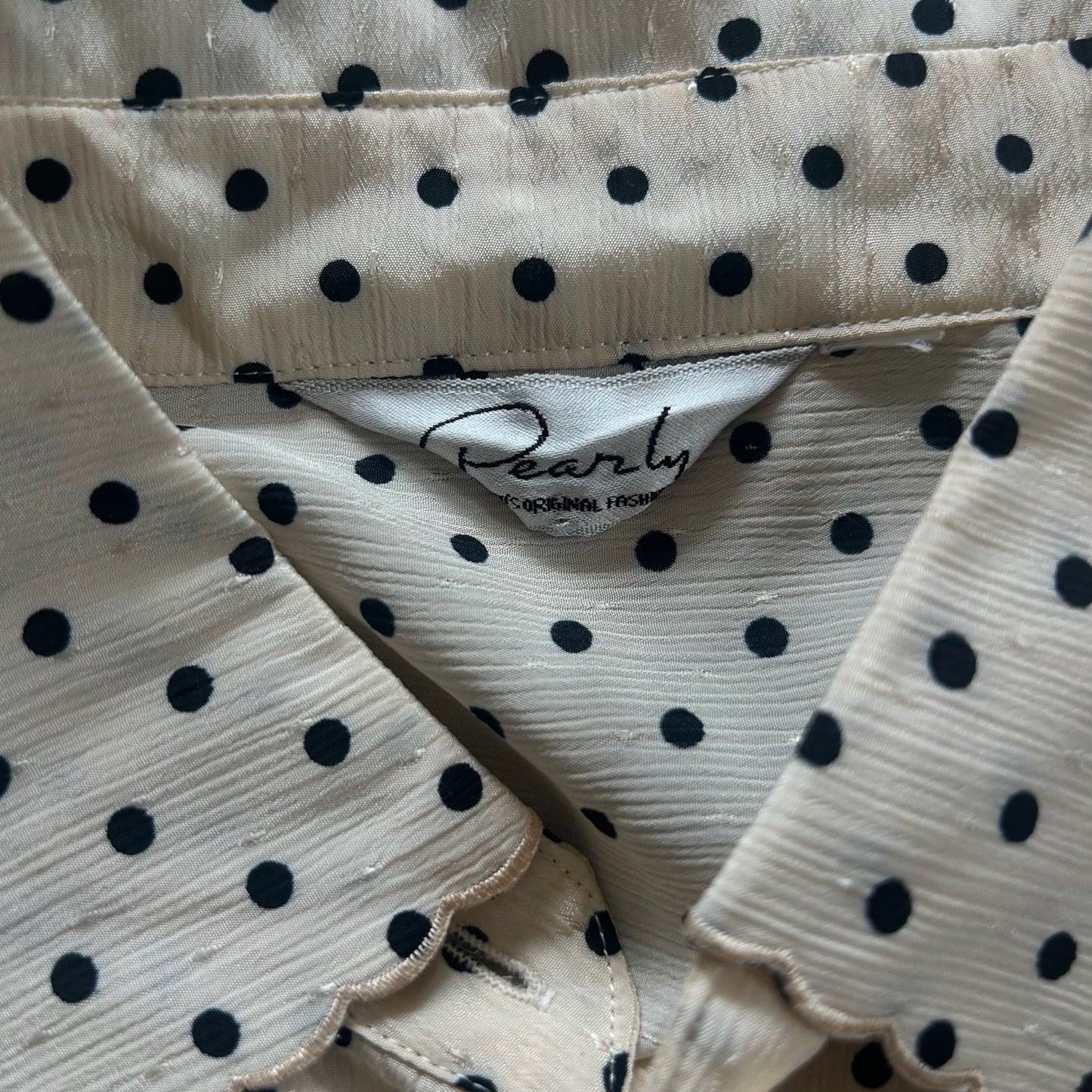 Cream + Black Polka Dot Blouse