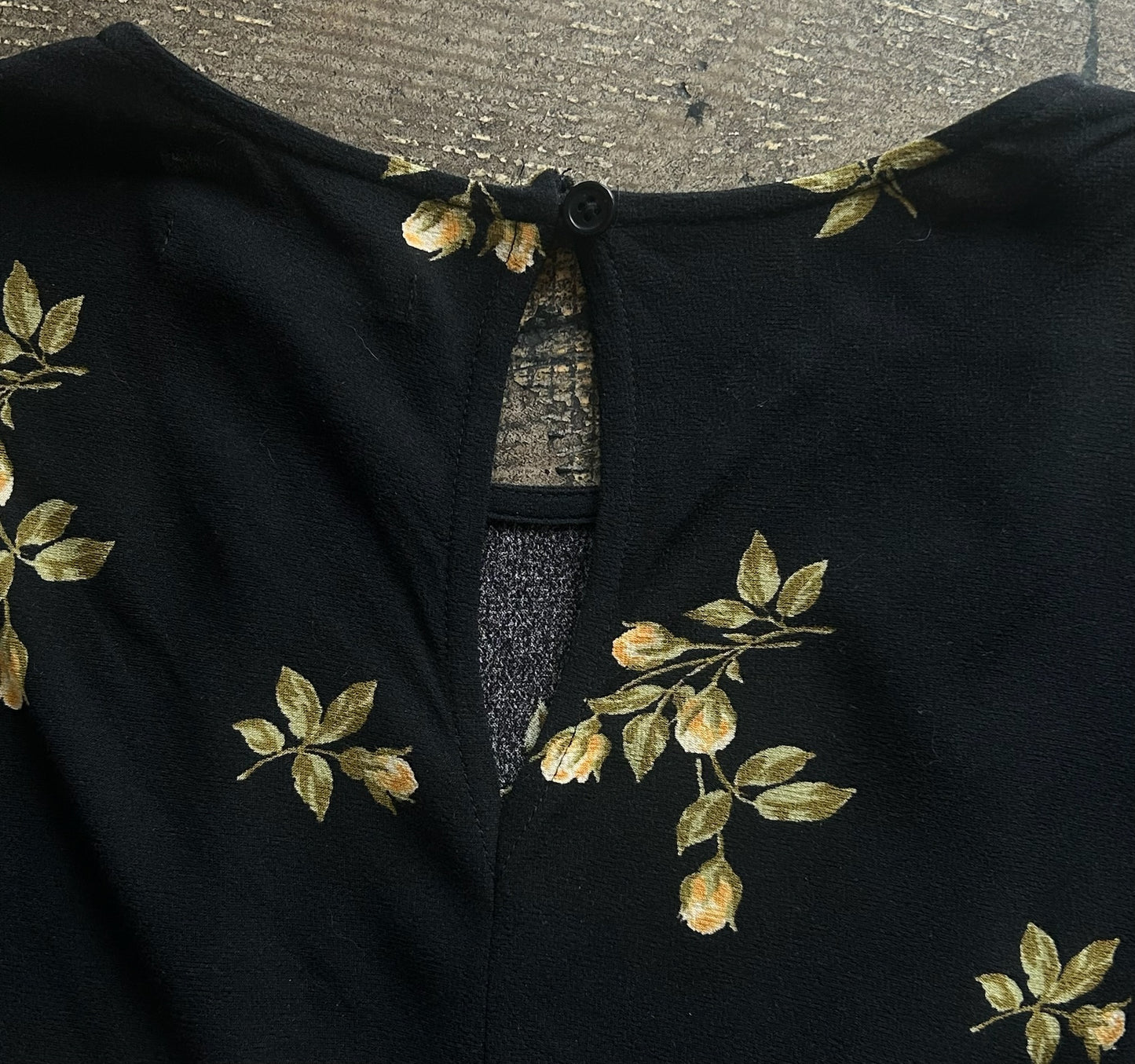 Black + Yellow Floral Reformation Maxi Dress