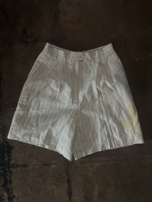 Breeches White Wide Blue Striped Shorts