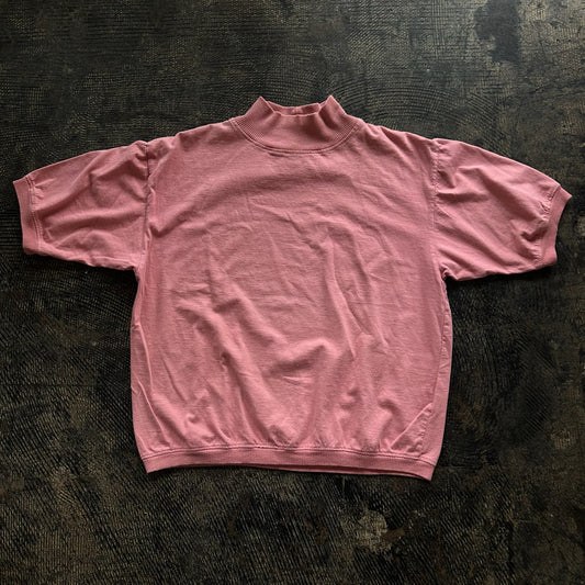 Pink Mock Neck Tee