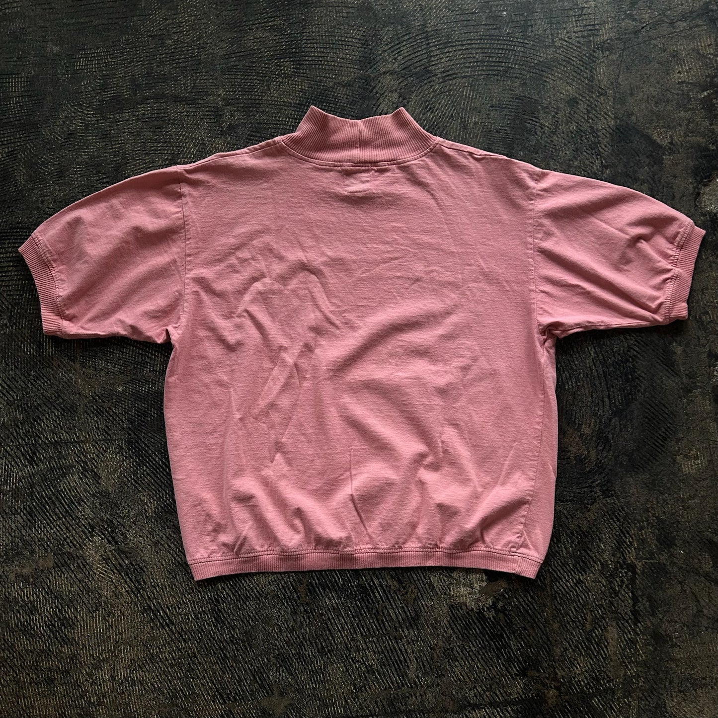 Pink Mock Neck Tee