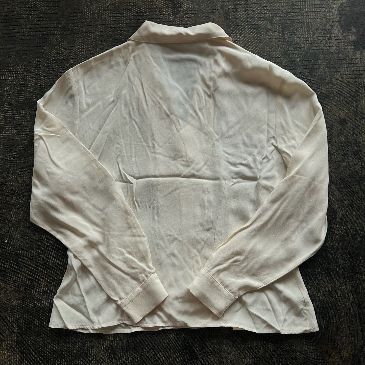 Cream Darted Button Up Blouse