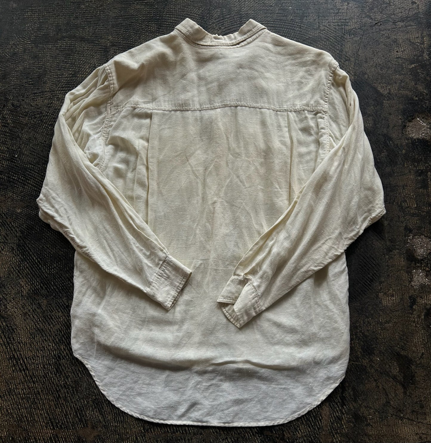 Cream Linen Button Up