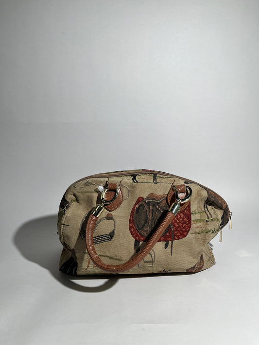 Equestrian Print Handbag