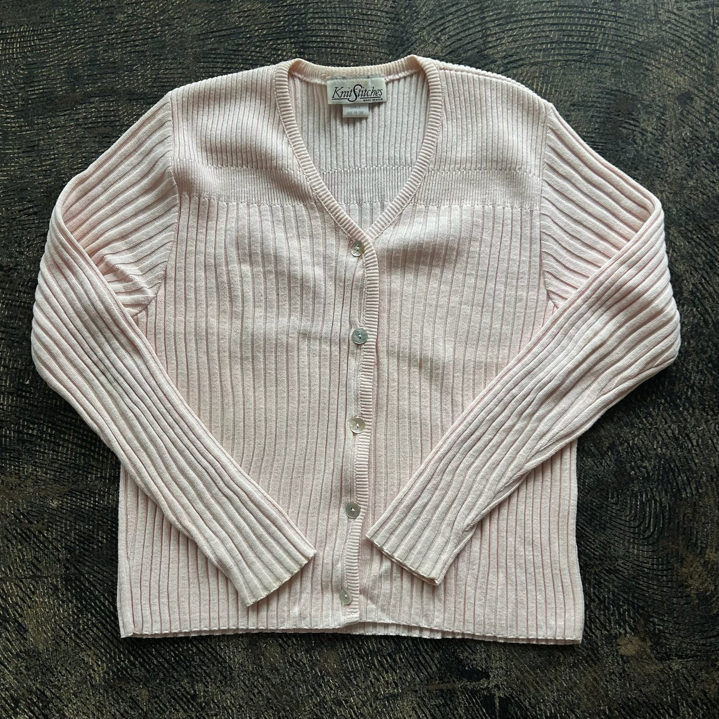 Baby Pink Button Up Cardigan