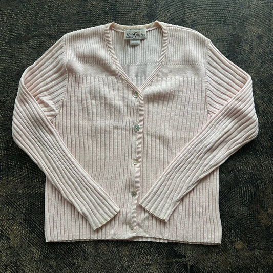 Baby Pink Button Up Cardigan