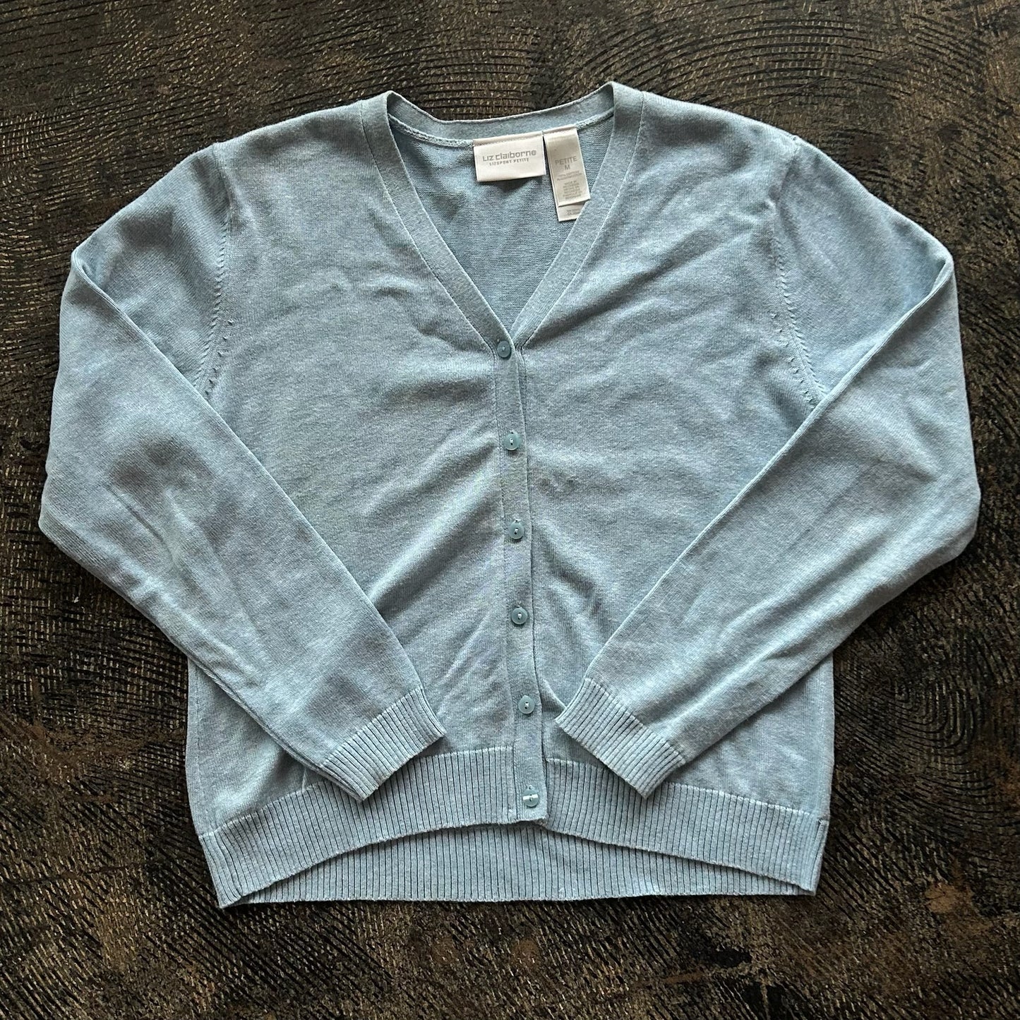 Baby Blue Liz Claiborne Button Up Cardigan