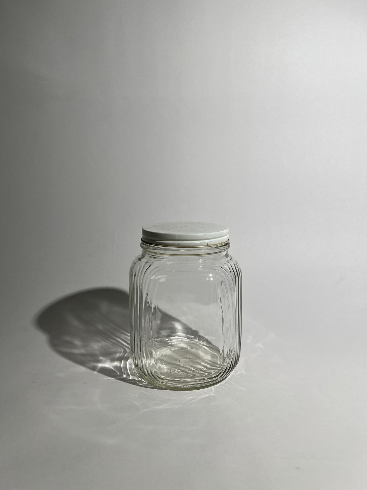 Duraglass White Top Glass Mason Jar