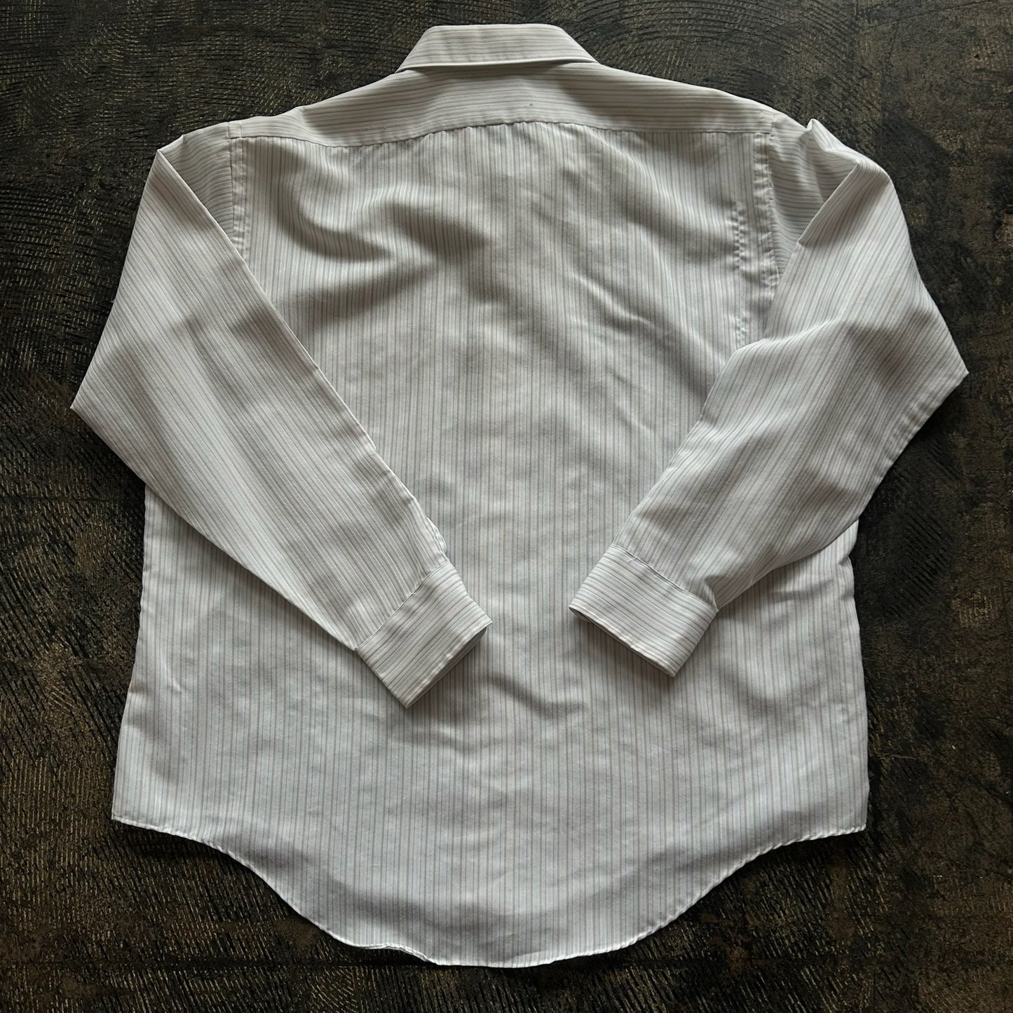 Arrow Blue + Tan Striped Button Up