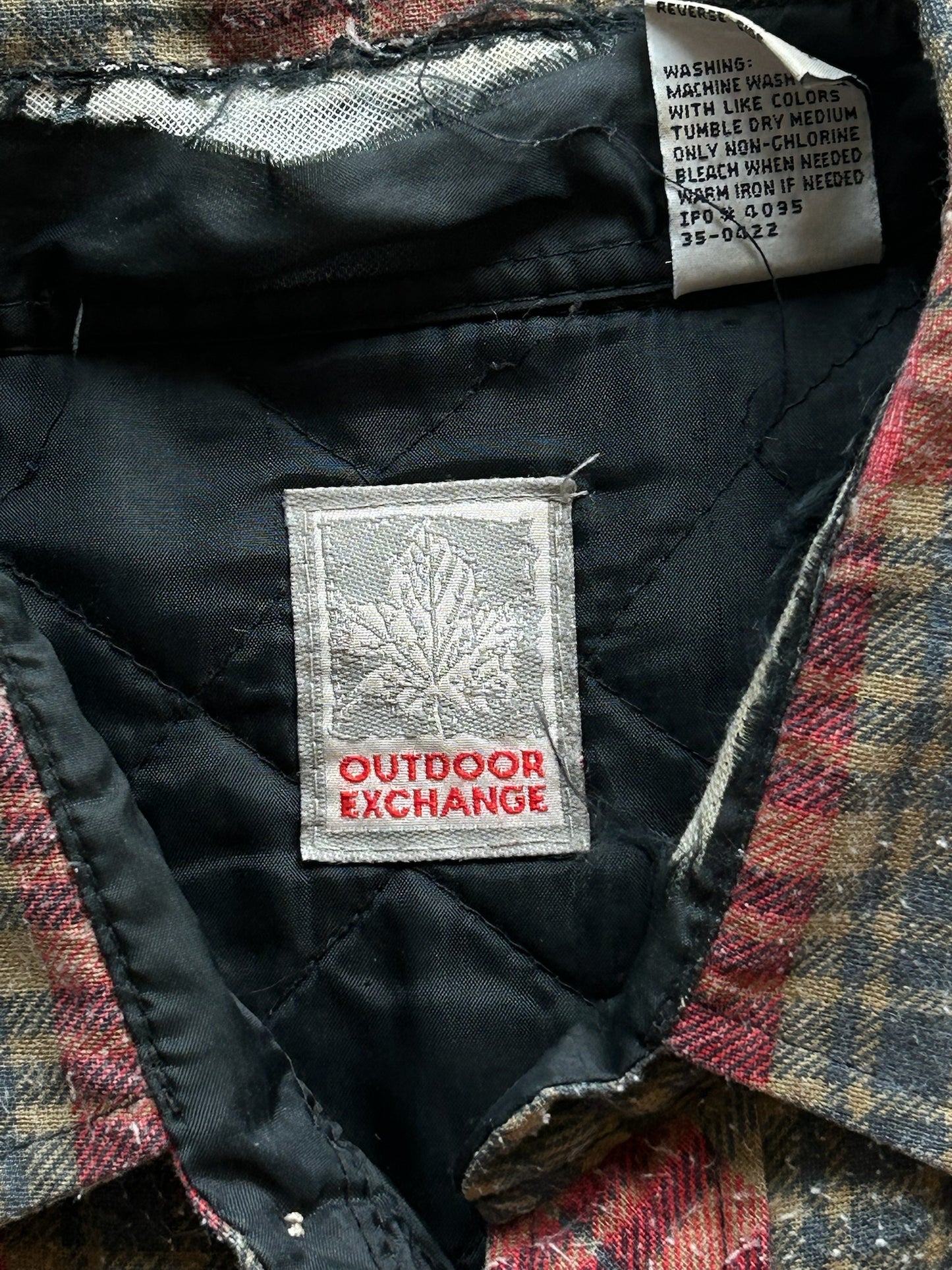 Red + Tan Flannel Shirt Jacket