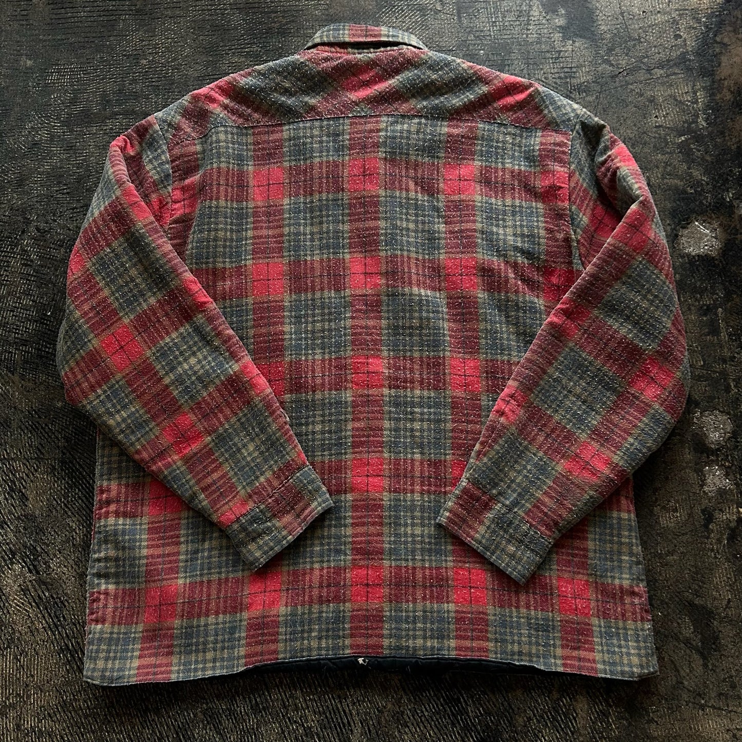 Red + Tan Flannel Shirt Jacket