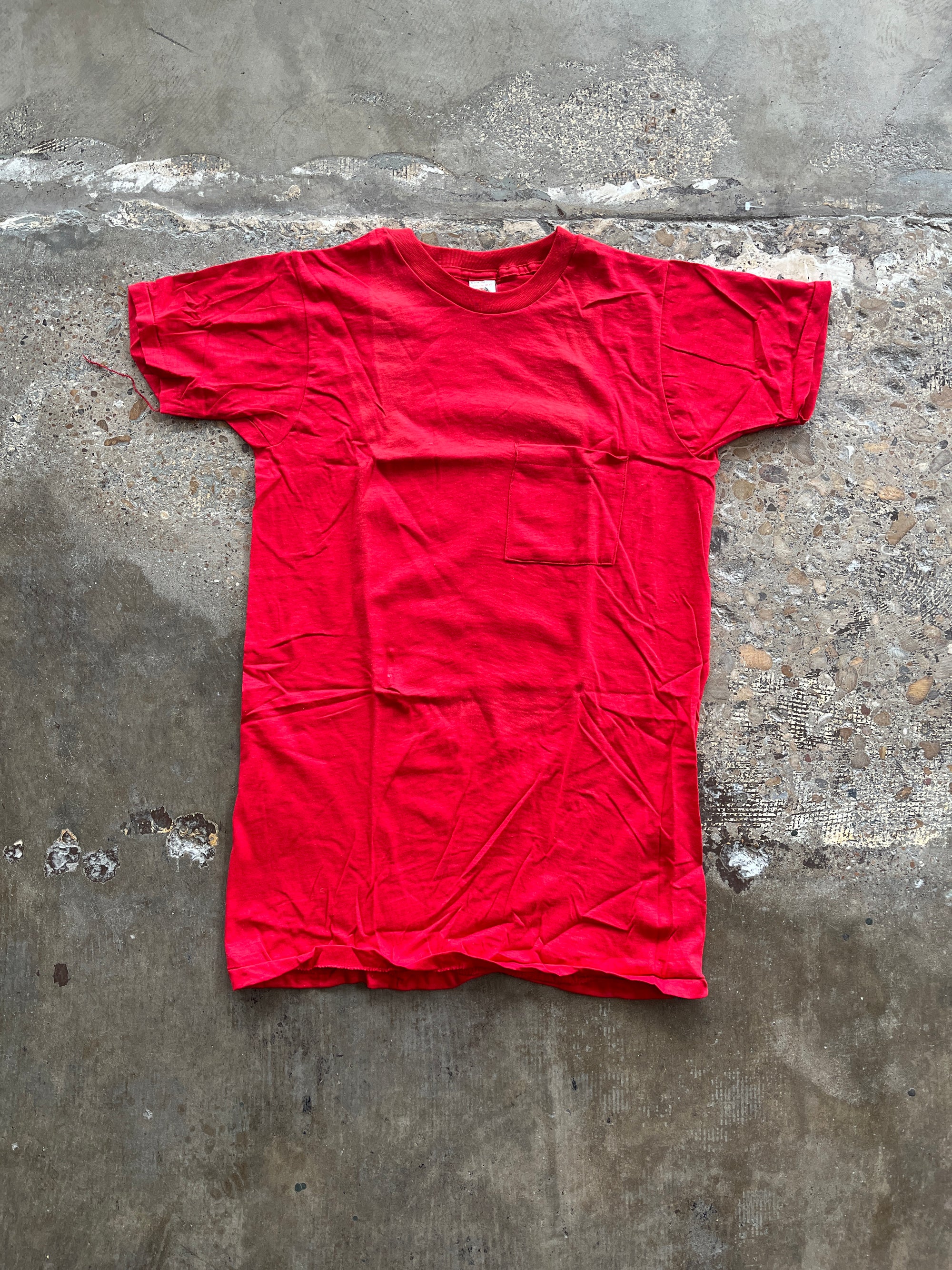 Red Blank Pocket Tee