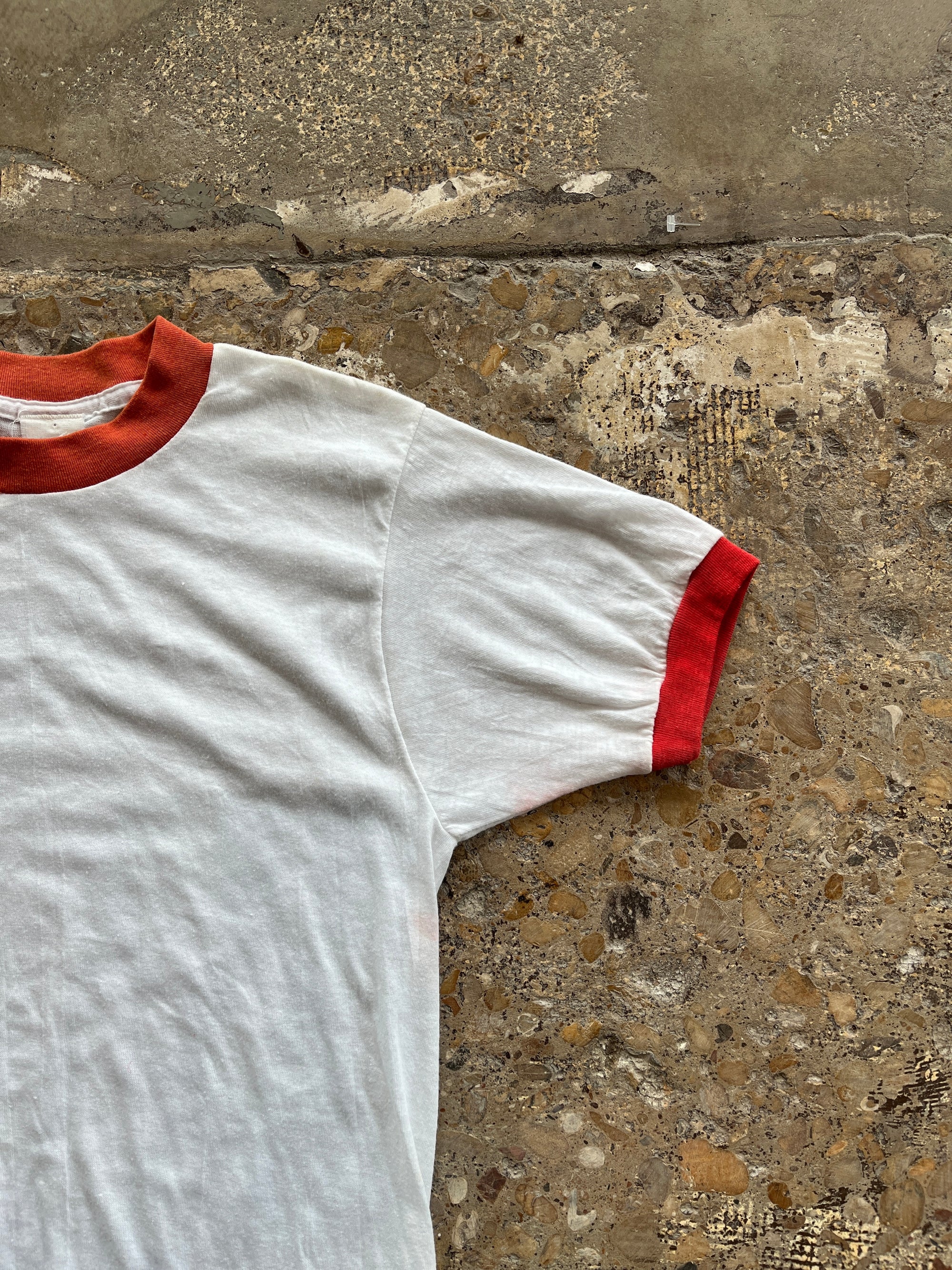 Faded Red Blank Ringer Tee