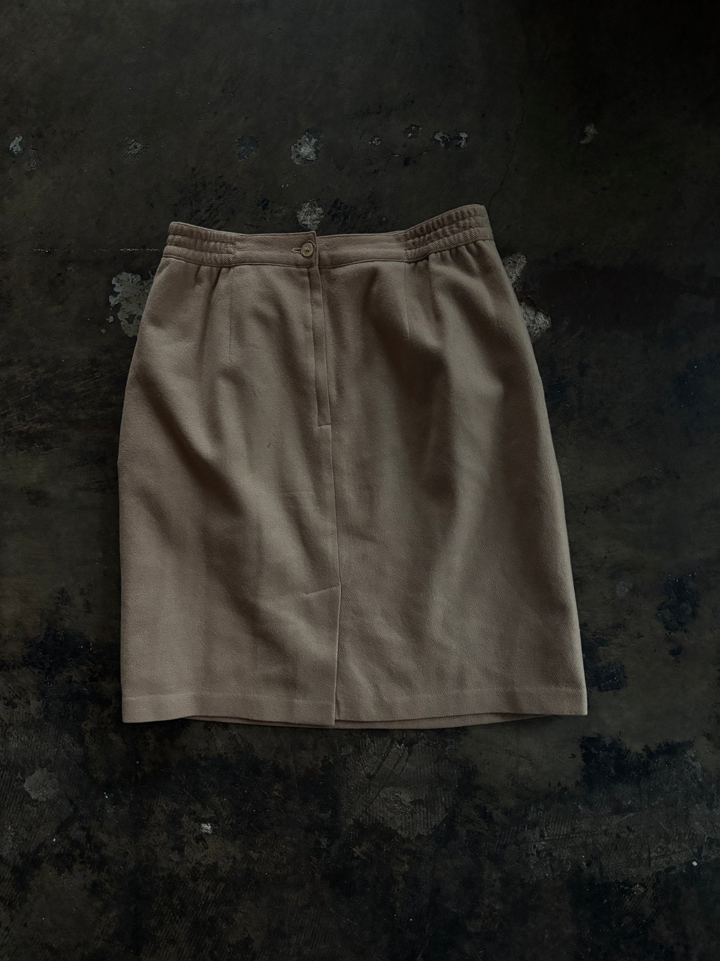 Tan Sag Harbor Wool Pencil Skirt