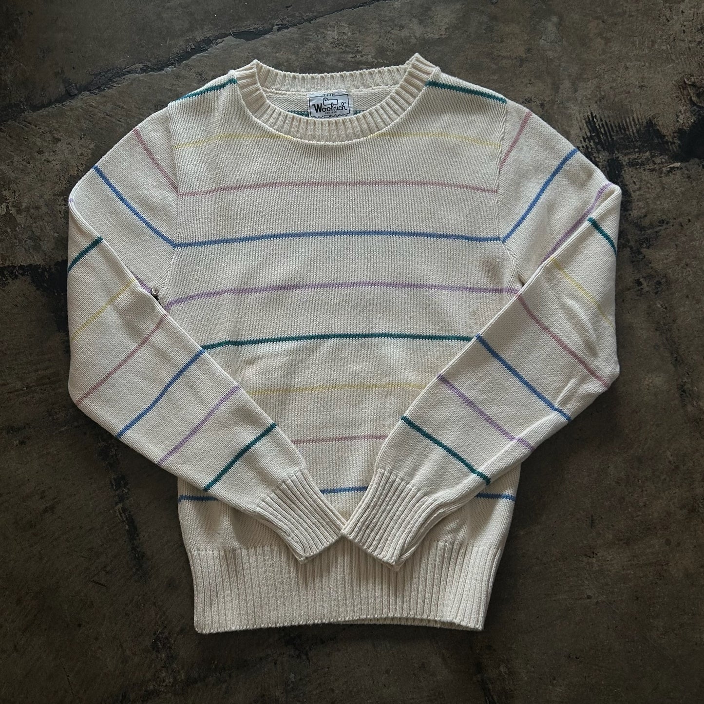 Cream + Pastel Stripe Sweater