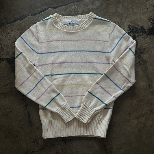 Cream + Pastel Stripe Sweater