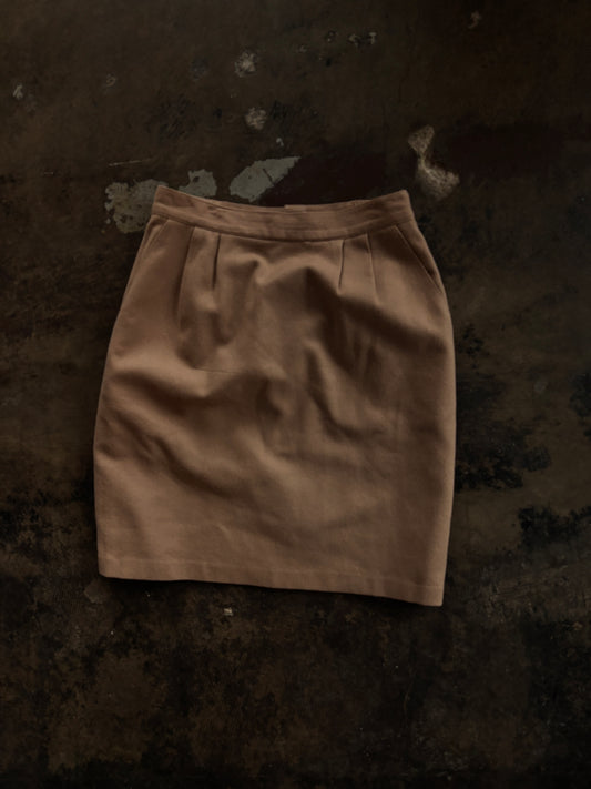 Tan Sag Harbor Wool Pencil Skirt