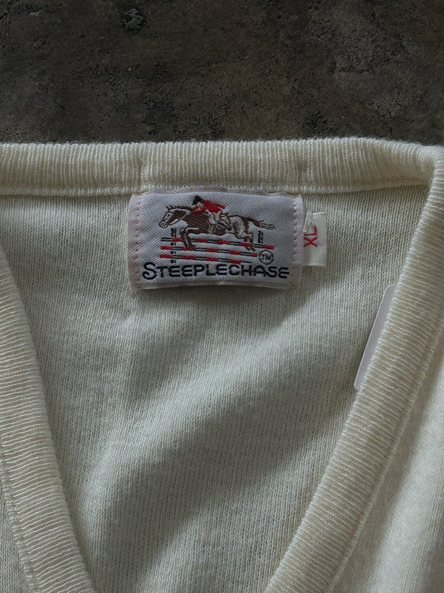 Cream V Neck Sweater
