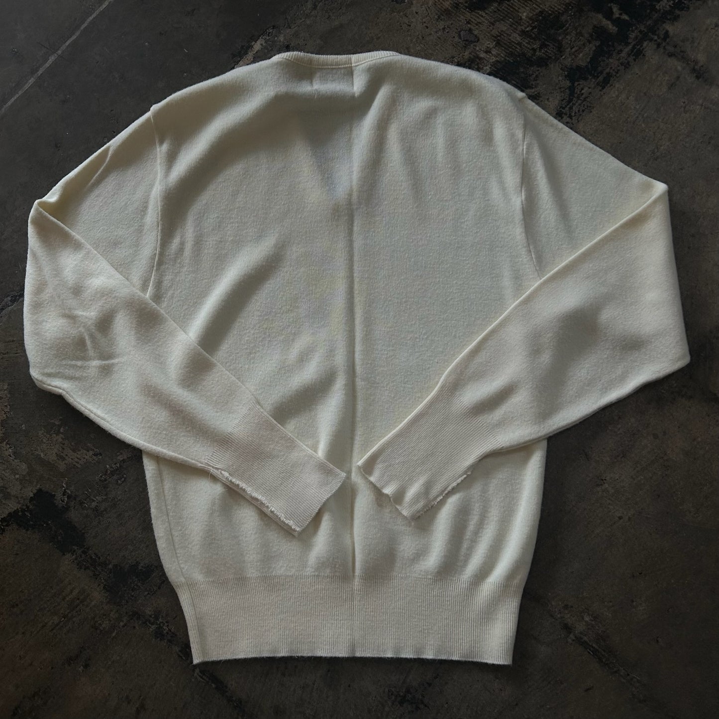 Cream V Neck Sweater