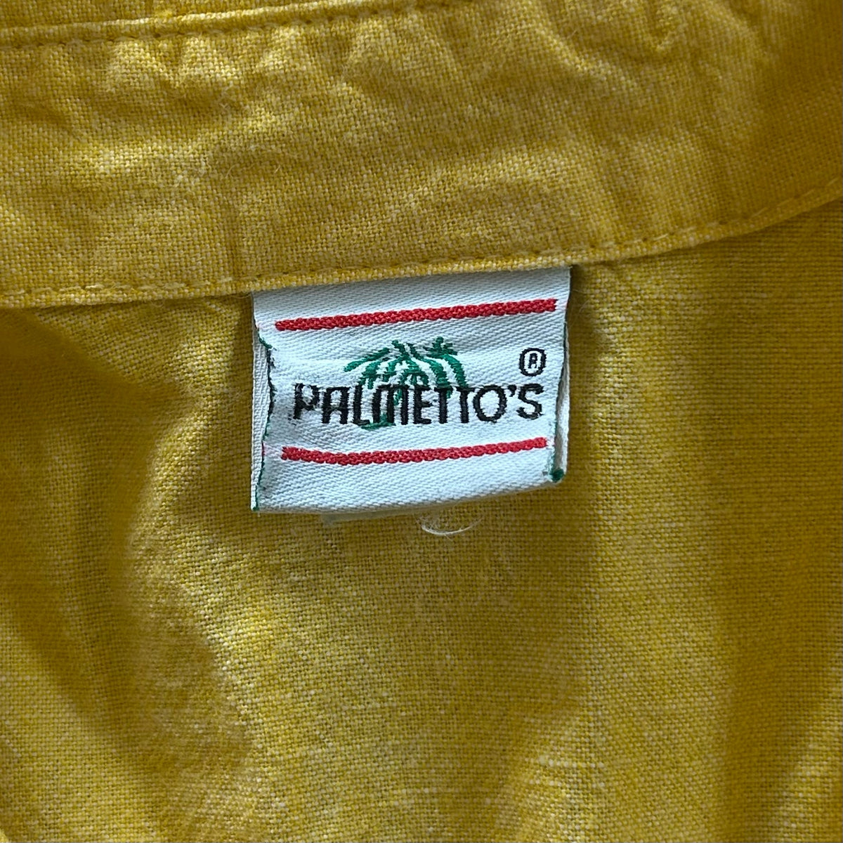 Palmetto Yellow Short Sleeve Button Up