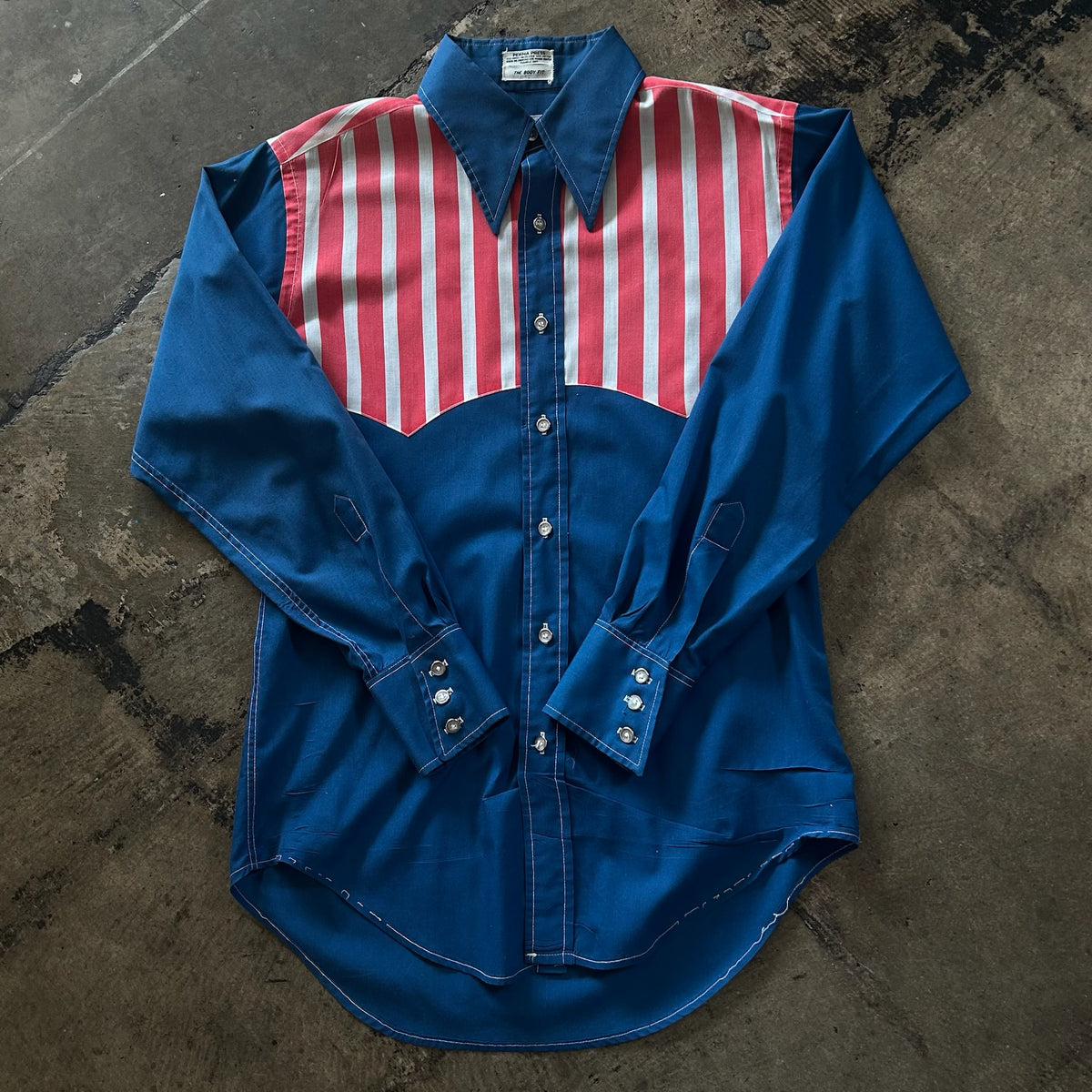 Red, White + Blue Button Up