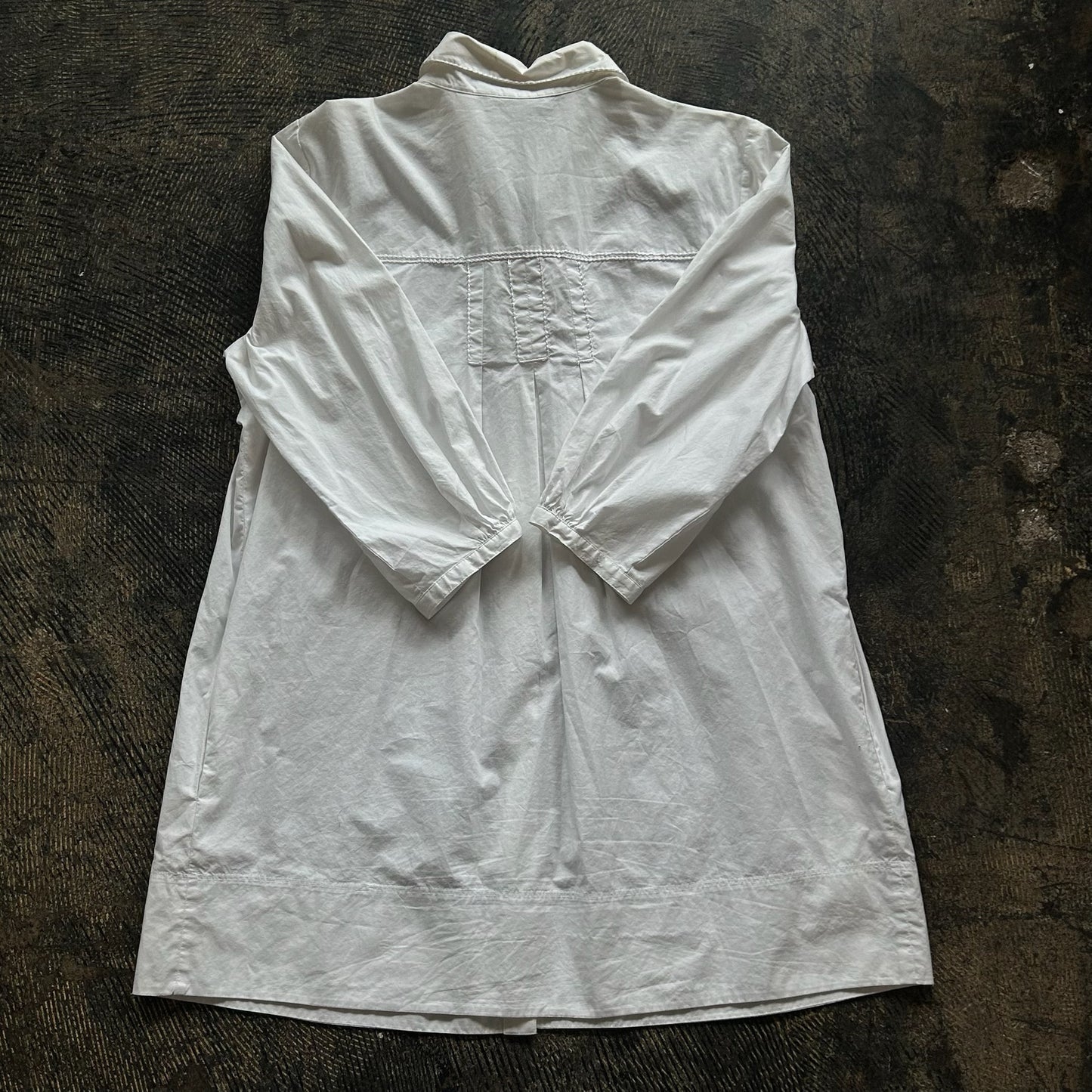 DKNY White Button Up Tunic
