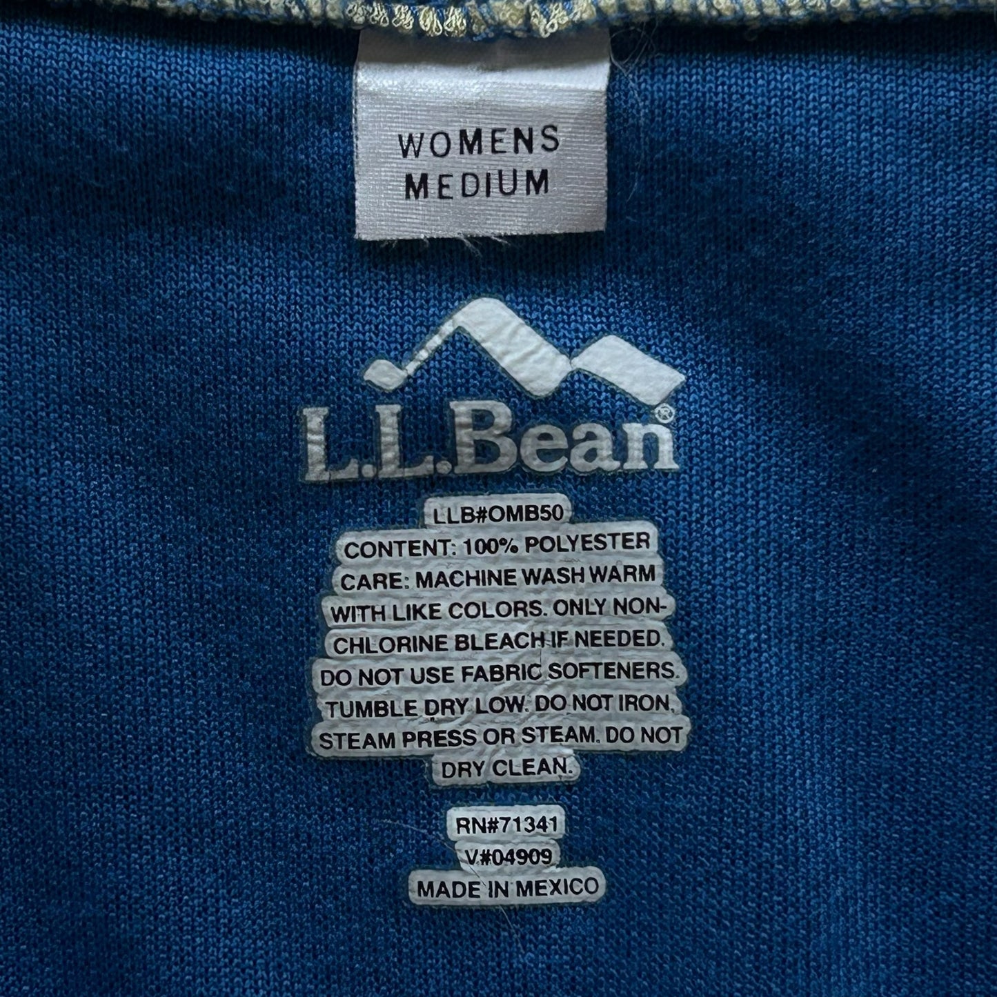 Blue L.L. Bean Cycling Shirt