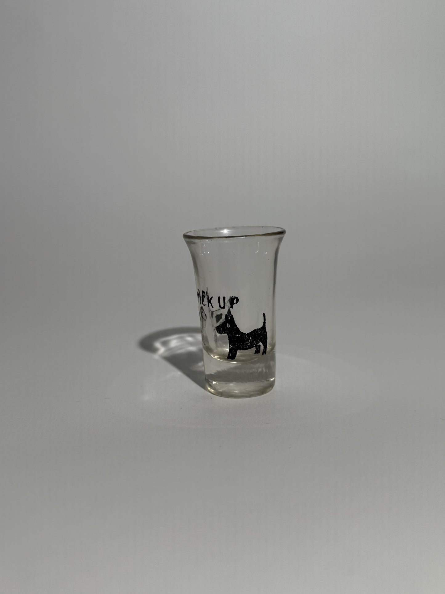 A Pick Up Dog Shot Glass
